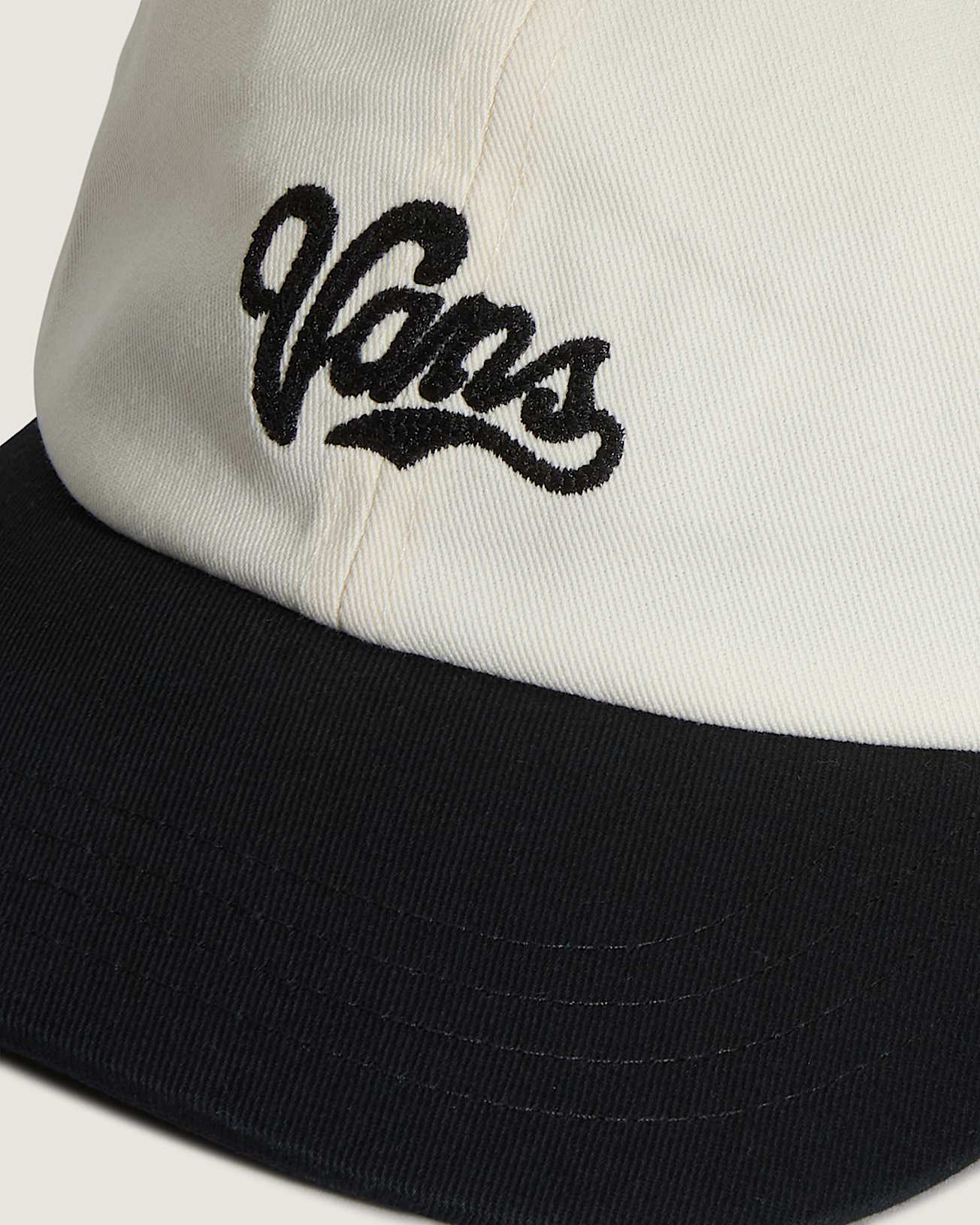 Vans Lefty Script Curved Bill Jockey Hat - Black