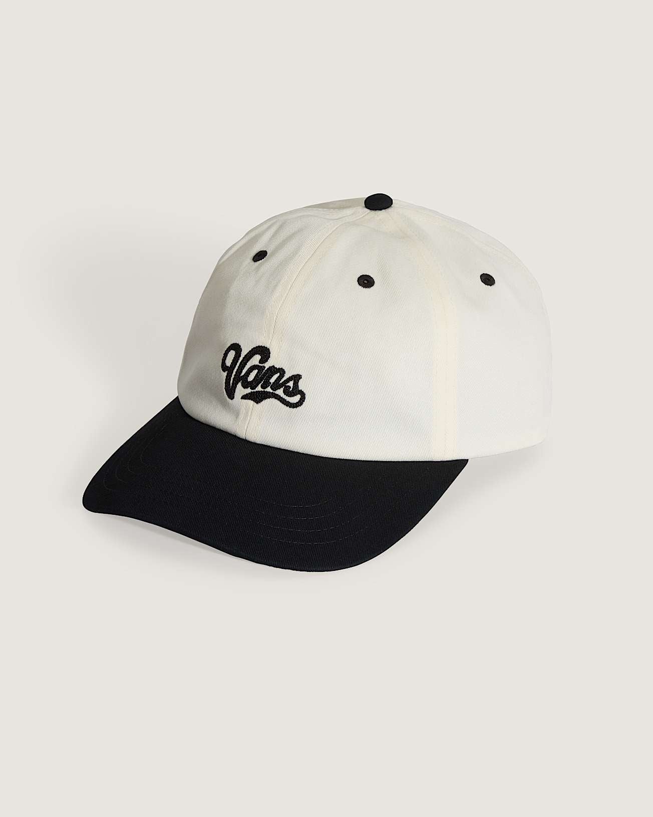 Vans Lefty Script Curved Bill Jockey Hat - Black