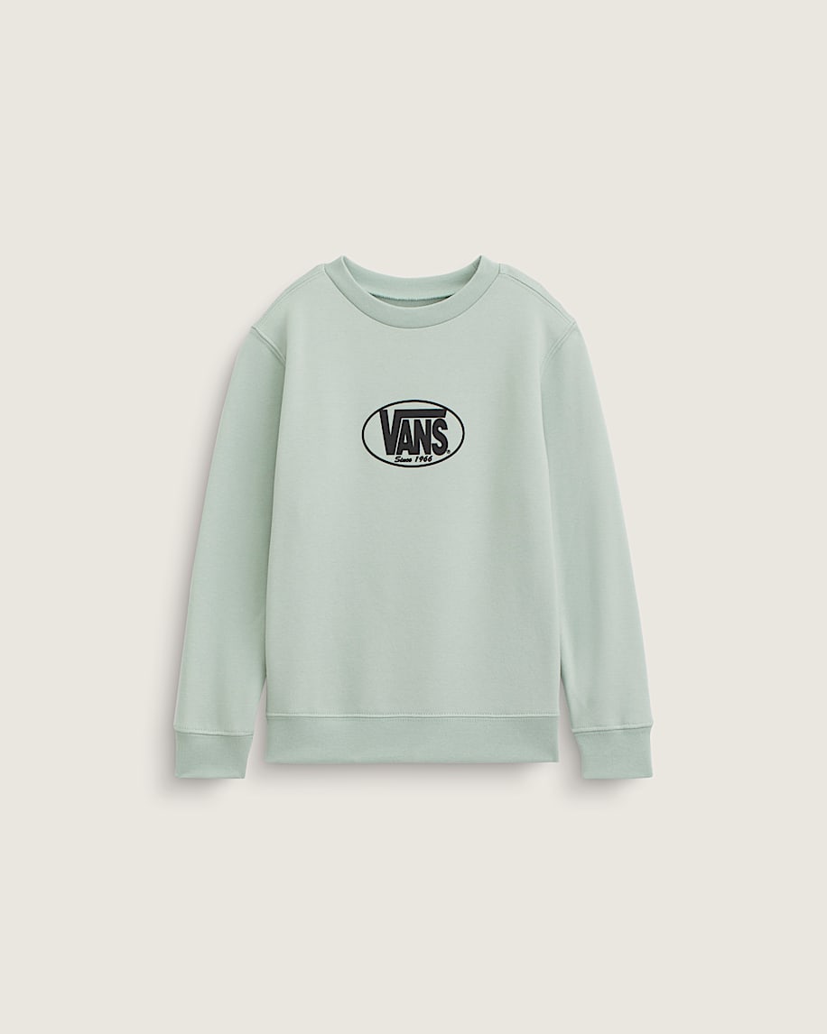 Vans Little Kids Classic Oval Crew Sweatshirt - Grey Olive (2-8 Years) - ManGo Surfing