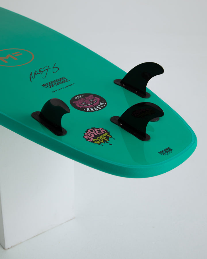 Mick Fanning Beastie Super Soft Tri Softboard -  Aqua Marine