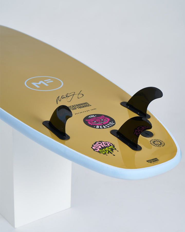 Mick Fanning Beastie Super Soft Tri Softboard -  Sky