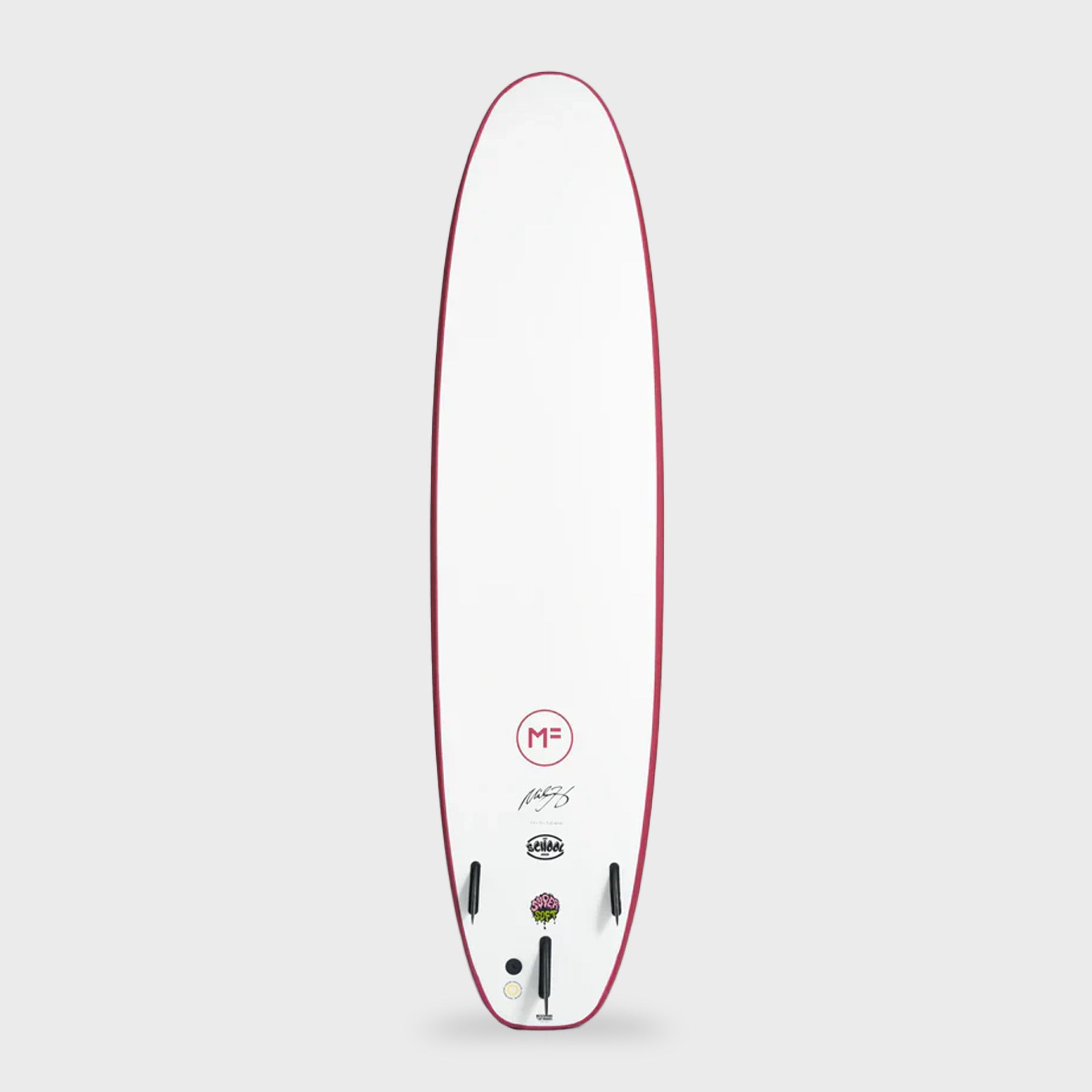 Mick Fanning Surf School Super Soft Screw Thru 3F Surfboard - 8'6 - Merlot - ManGo Surfing