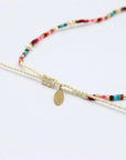 Pineapple Island Merah Dainty Beaded Necklace - Pink/Brown/Multi
