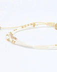 Pineapple Island Pasir Mother of Pearl Golden Hour Anklet - White/Gold