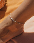 Pineapple Island Horison Golden Hour Beaded Anklet - Pastel/White