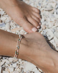 Pineapple Island Kemboja Pastel Endless Summer Anklet - Pink/Turquoise/White