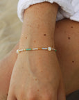 Pineapple Island Pasang Golden Hour Bracelet - Gold/White/Multi