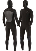 Vissla Mens 7 Seas 5/4/3 Full Hooded Chest Zip Wetsuit - Black