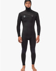 Vissla Mens 7 Seas 5/4/3 Full Hooded Chest Zip Wetsuit - Black