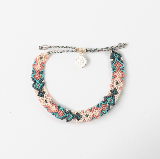 Pineapple Island Leme Surf Bracelet - Pink /Multi