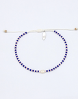 Pineapple Island Mutiara Dainty Beaded Bracelet - Royal Blue/Pink