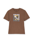 Brown t-shirt with Volcom logo on a white background