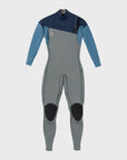 Volcom Mens Modulator 4/3 Chest Zip Wetsuit - Cruzer Blue - ManGo Surfing