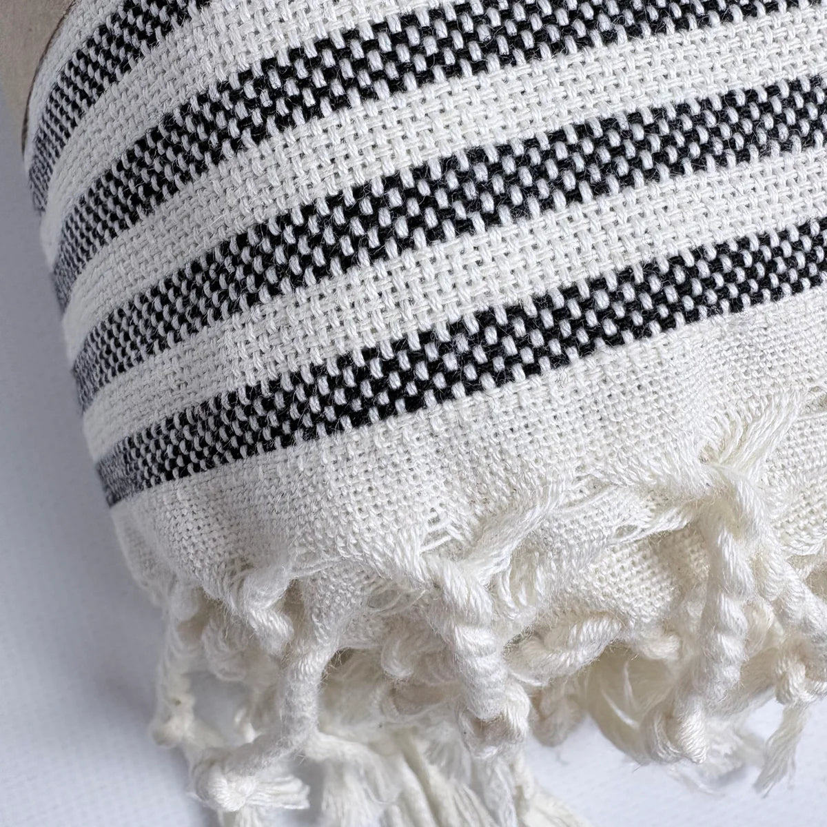 Weavico - Stripe Turkish Beach Towel - 100% Cotton - Black