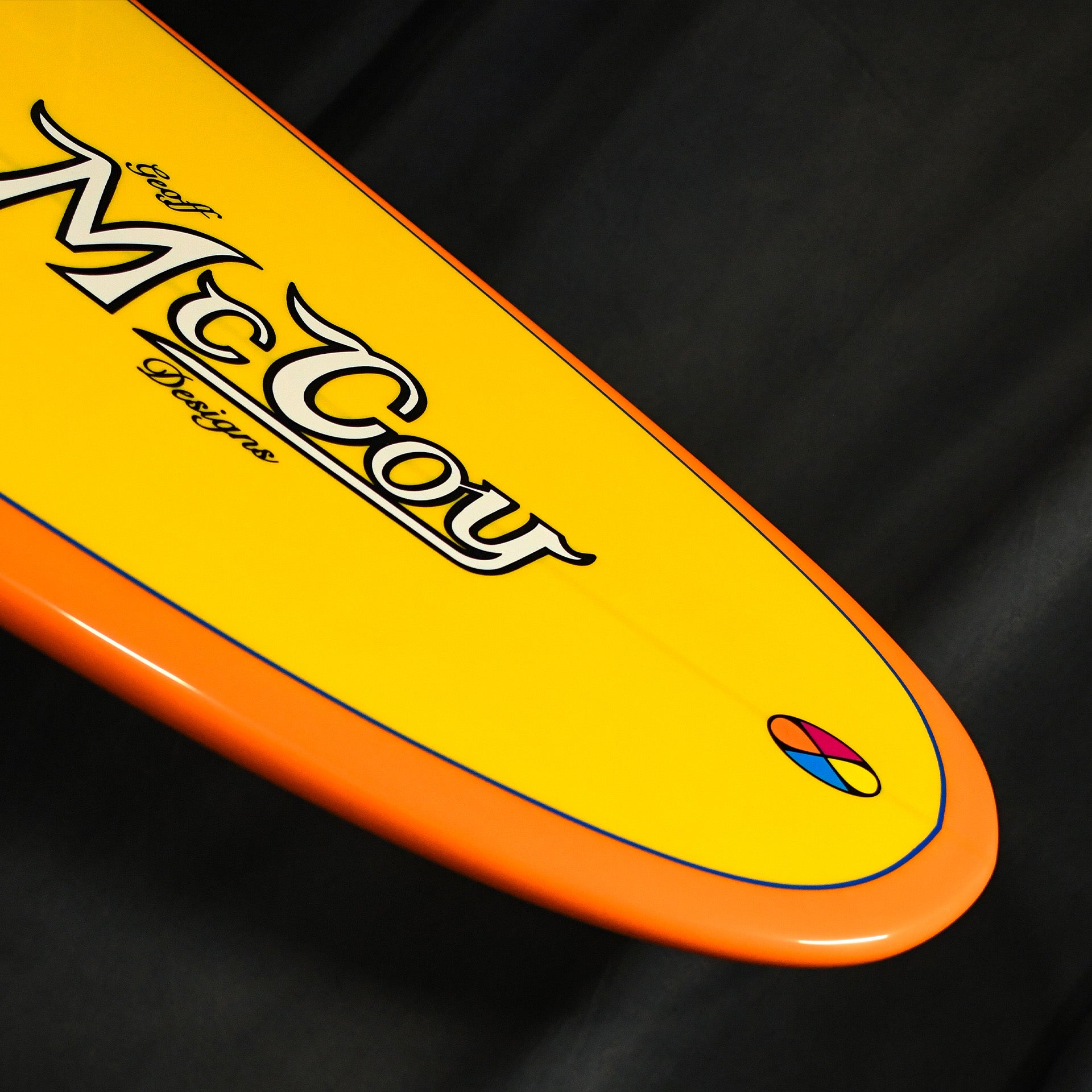 McCoy All Round Malibu XF Sunrise Polish Longboard - Yellow/Orange