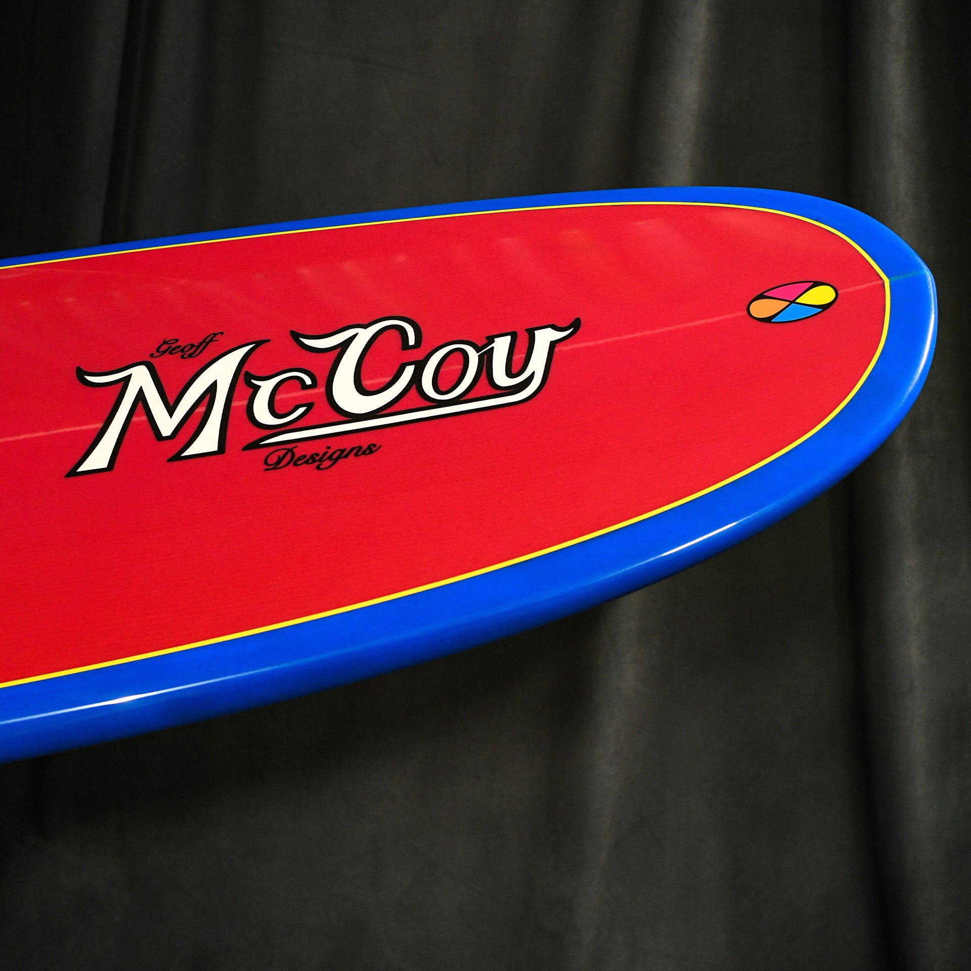 McCoy All Round Malibu XF Sunset Polish Longboard - Pink/Blue