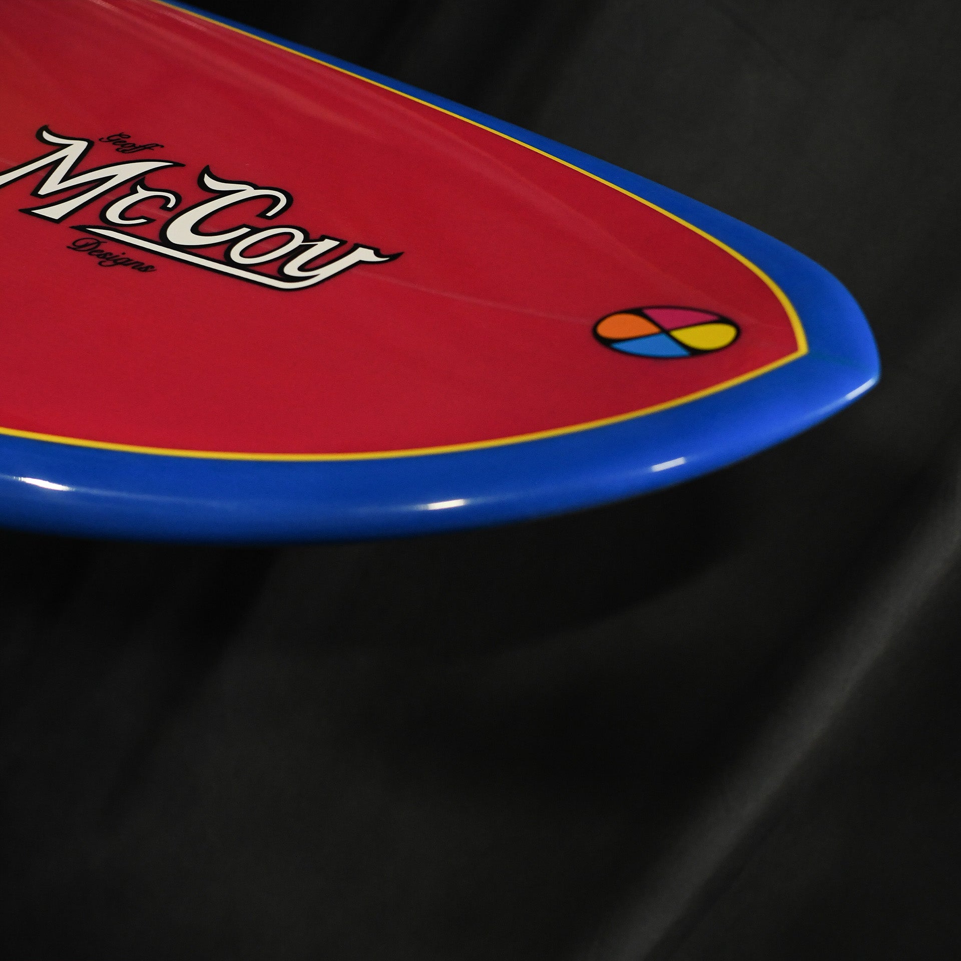 McCoy All Round Nugget 3F FCS II XF Sunset Polish Surfboard - Pink/Blue