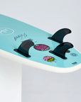 Mick Fanning Beastie Supersoft Surfboard Multi Box 3F - White/Teal - ManGo Surfing