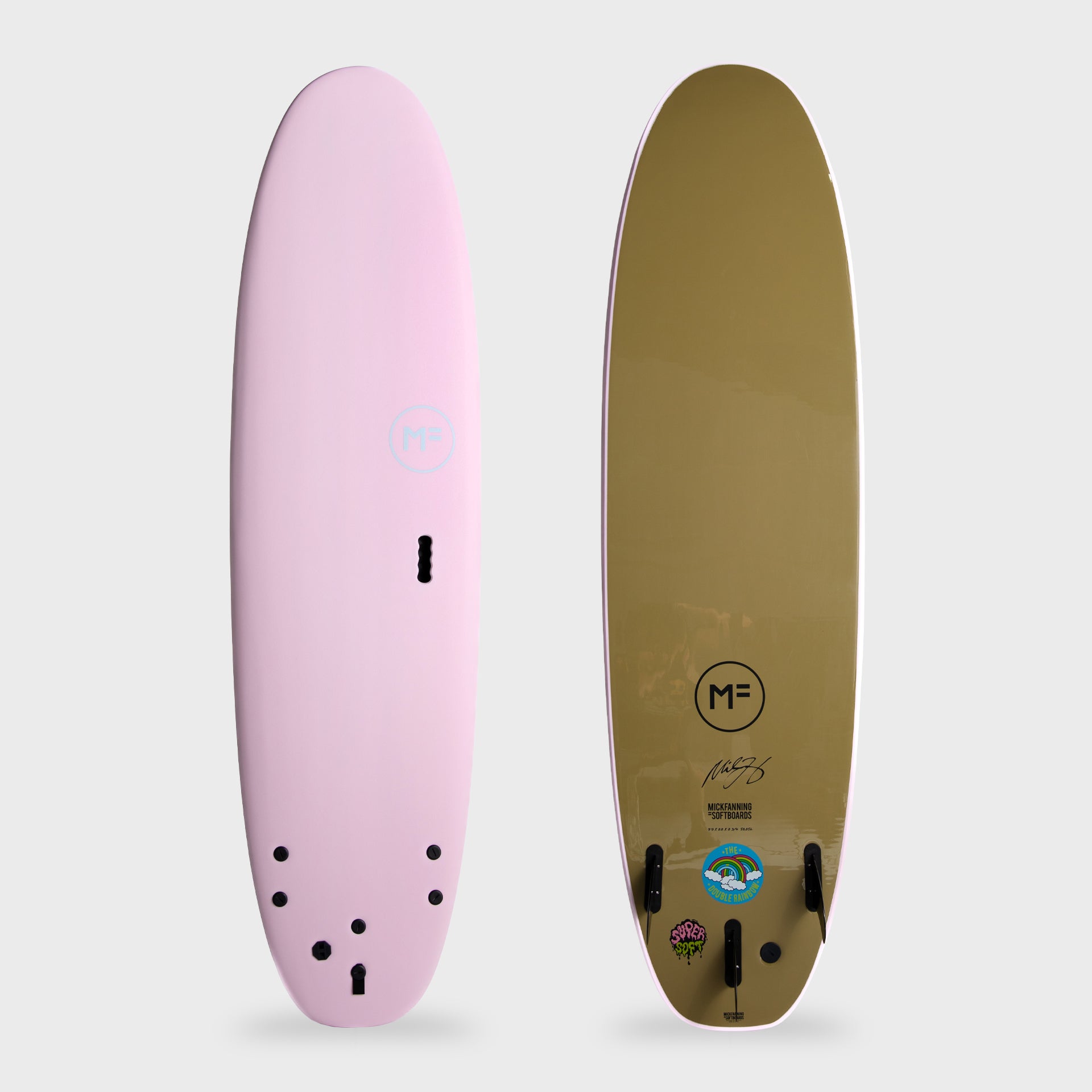 Mick Fanning Double Rainbow Super Soft (Screw Thru 3F) Surfboard - Pink/Soy - ManGo Surfing