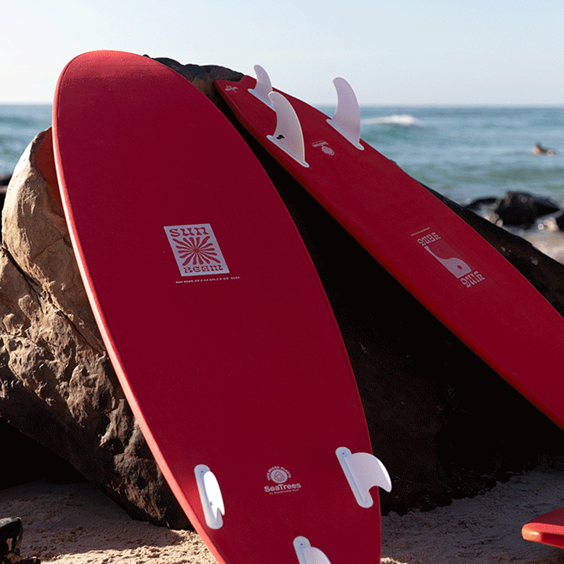Mick Fanning X Laura Enever Sun Beam Surfboard - Cherry