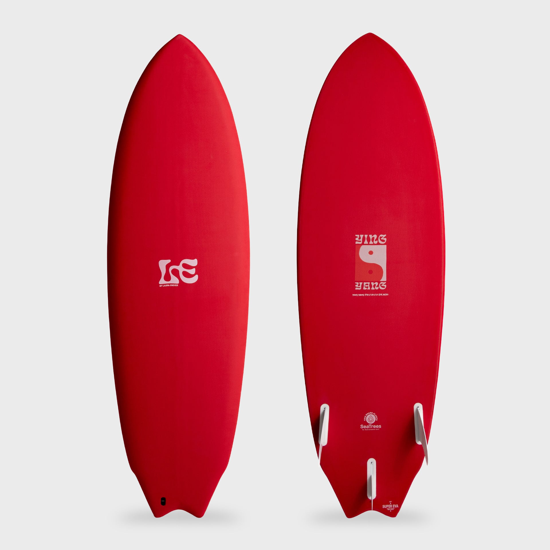 Mick Fanning X Laura Enever Ying Yang Surfboard - Cherry - ManGo Surfing