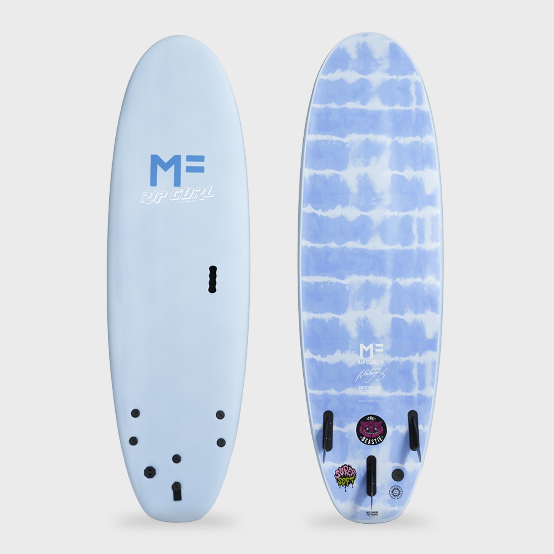 Mick Fanning x Ripcurl Super Soft Beastie Tri Softboard - Sky - ManGo Surfing