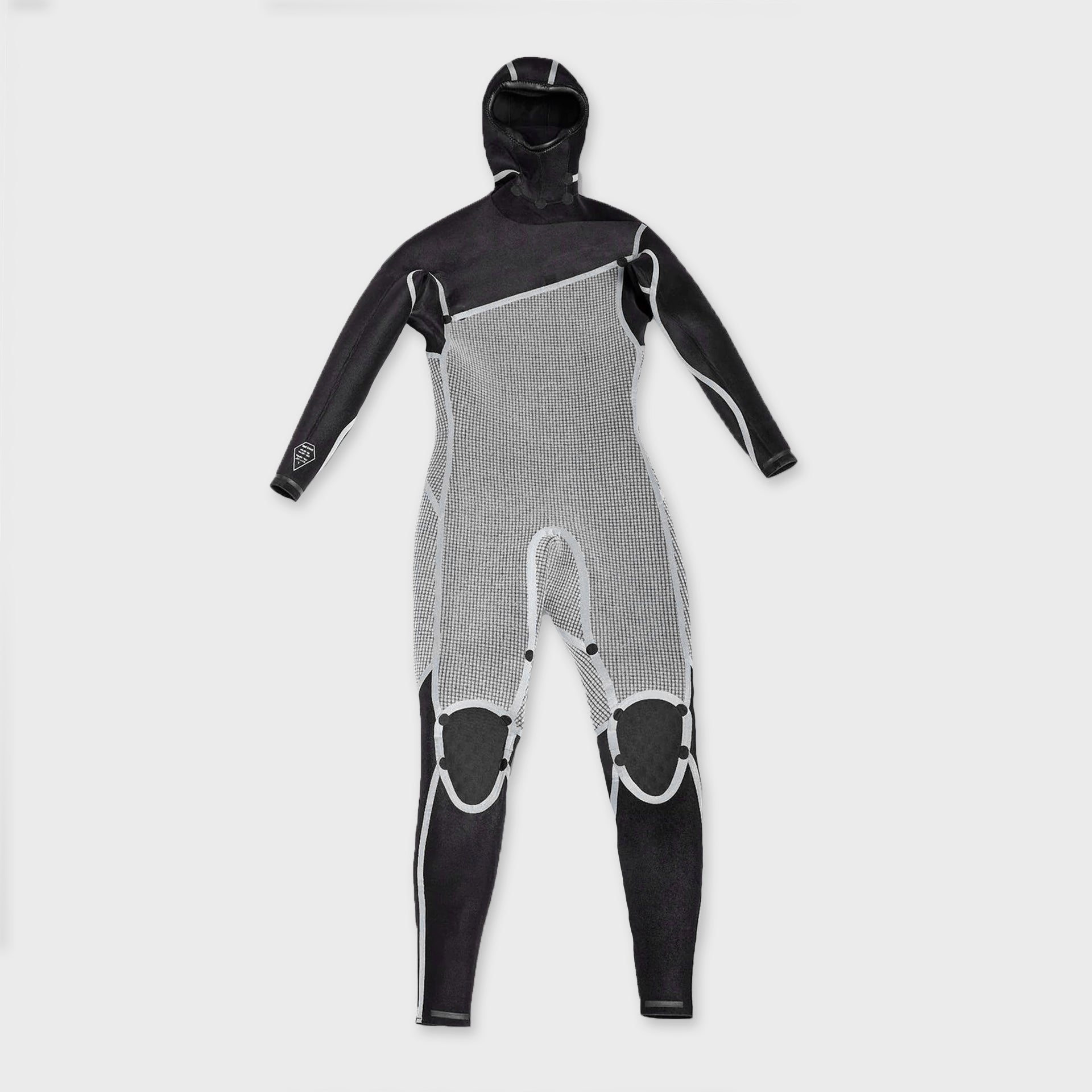 Volcom Mens Modulator 4/3mm Hooded Chest Zip Wetsuit - Black - ManGo Surfing