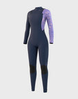 Mystic Womens Jayde Double Front Zip 5/4 Fullsuit - Navy