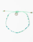 Pineapple Island Alila Dainty Colourful Beaded Anklet - Green