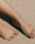Pineapple Island Alila Dainty Colourful Beaded Anklet - Green