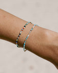 Pineapple Island Alila Dainty Beaded Bracelet - Green