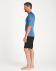 C-Skins Mens NuWave UV Basics Short Sleeve Vest - Steel Blue