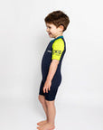 C-Skins C-Kid NuWave Baby FZ Shortie - Bluestone/Lime