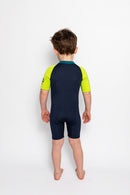 C-Skins C-Kid NuWave Baby FZ Shortie - Bluestone/Lime