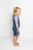 C-Skins C-Kid NuWave Baby FZ Shortie - Steel Blue/Lilac