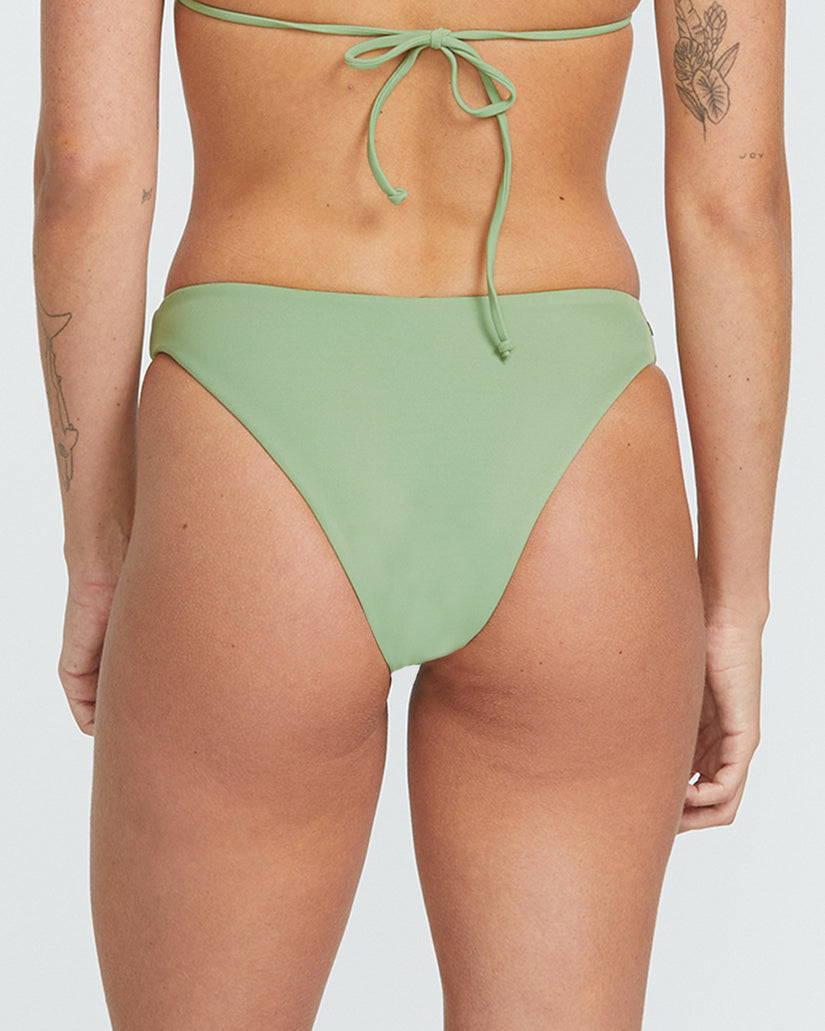 Volcom Womens Simply Seamless Skimpy Bikini Bottom - Green Grass - ManGo Surfing