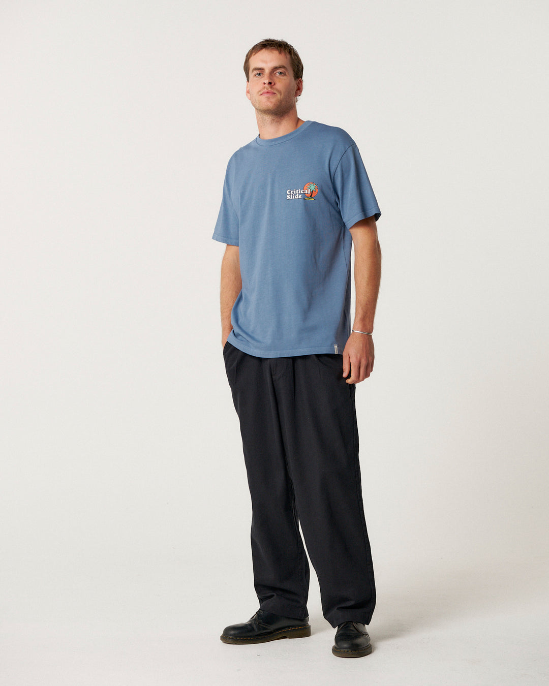 The Critical Slide Society Mens Oasis T-Shirt - Blue