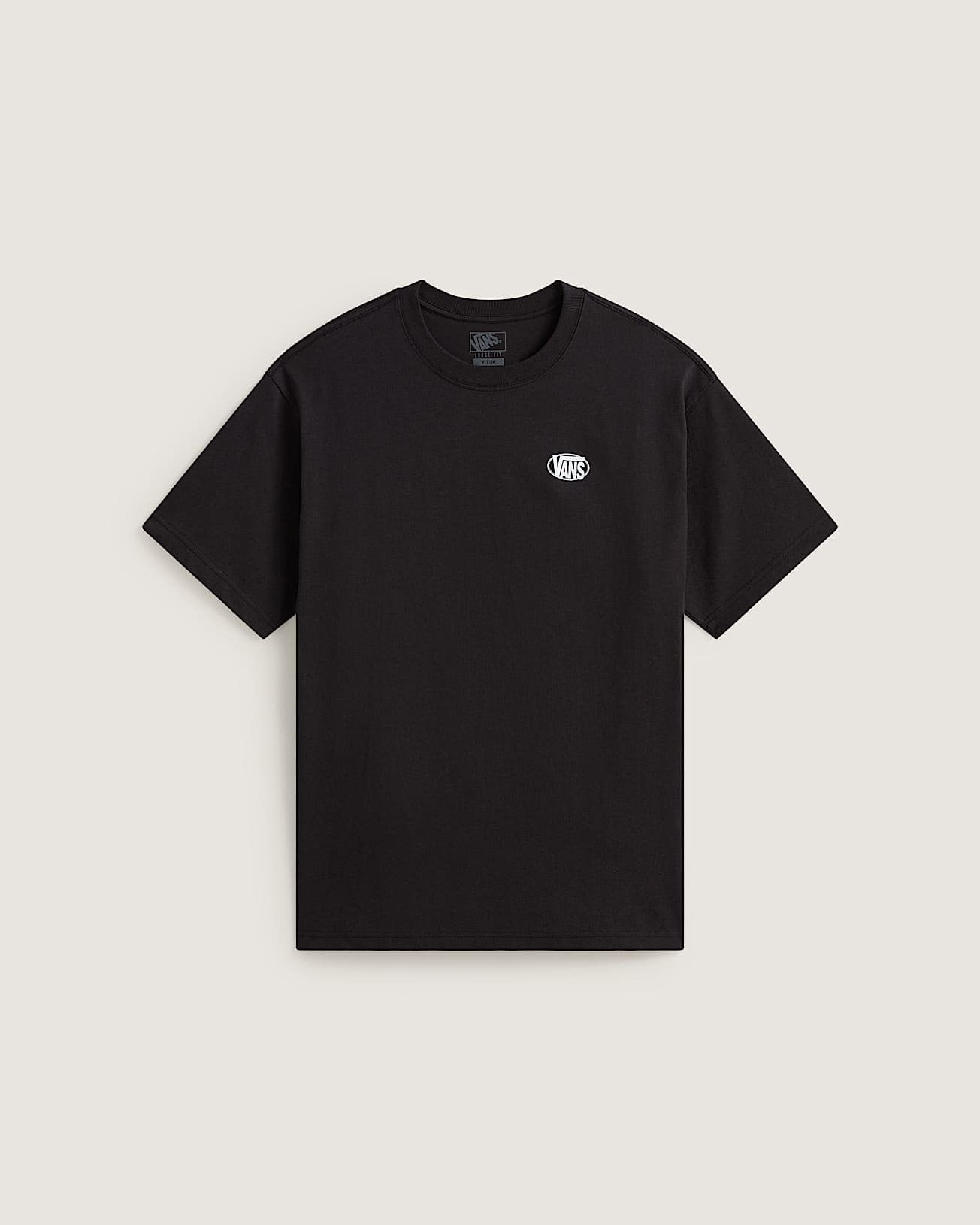 Vans Mens Oval Logo Loose Short Sleeve T-Shirt - Black