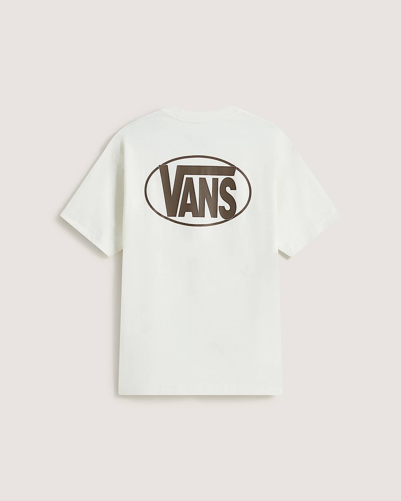 Vans Mens Oval Logo Loose Short Sleeve T-Shirt - Marshmallow