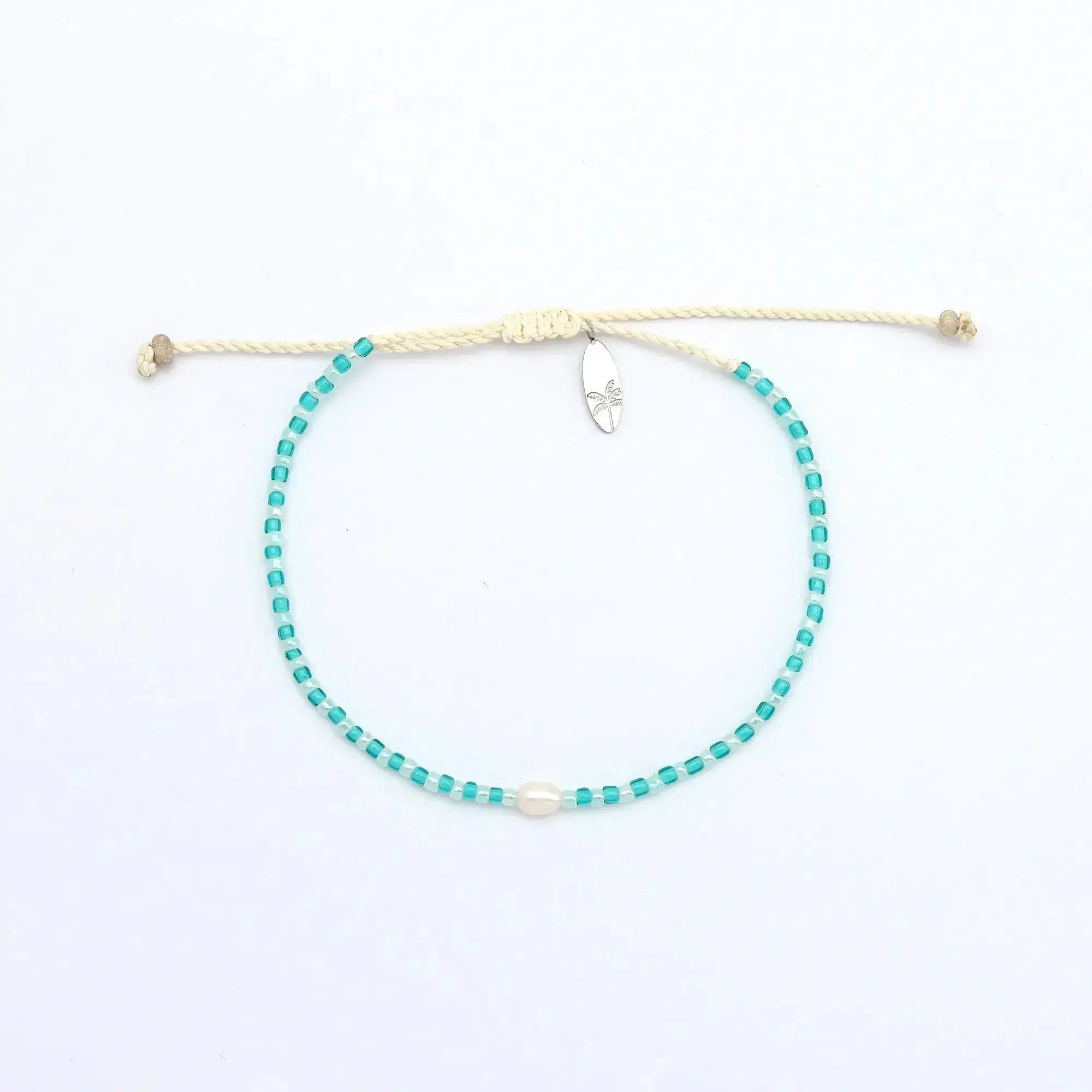 Pineapple Island Mutiara Dainty Beaded Bracelet - Turquoise