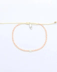 Pineapple Island Mutiara Dainty Beaded Anklet - Pale Pink