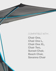 Helinox Personal Shade for Chair - Black/Cyan Blue - ManGo Surfing