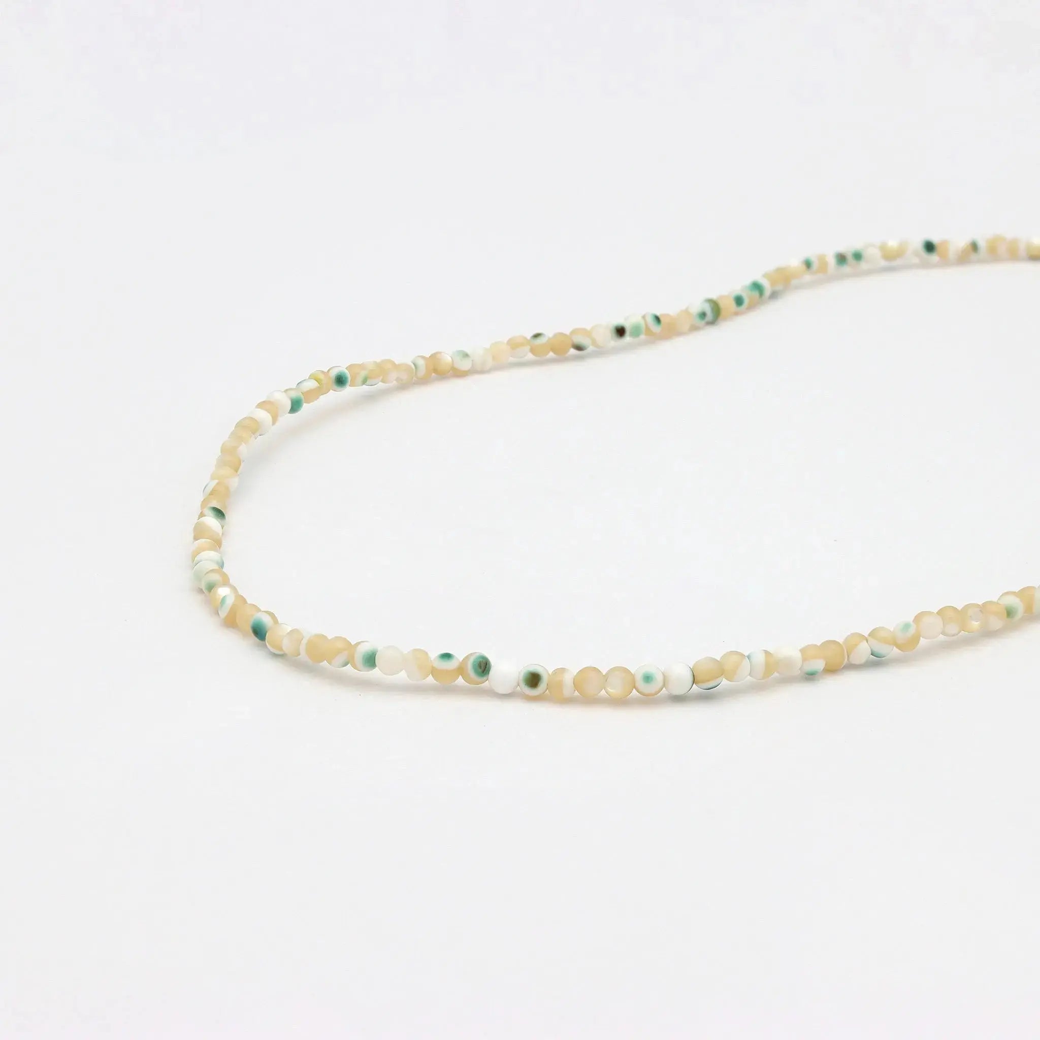 Pineapple Island Kualoa Troca Shell Beaded Necklace - Cream