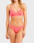 Protest Brita 23 Womens Triangle Bikini - Sugarcoral Pink - ManGo Surfing