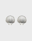 Pura Vida Delicate Shell Stud Earrings - Silver - ManGo Surfing