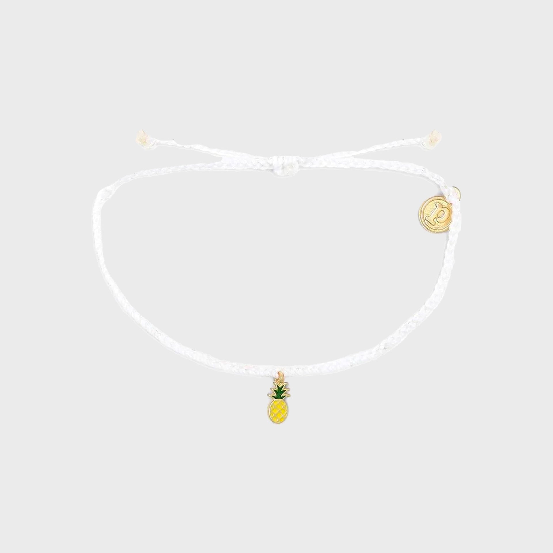 Pura Vida Enamel Pineapple Gold - White - ManGo Surfing