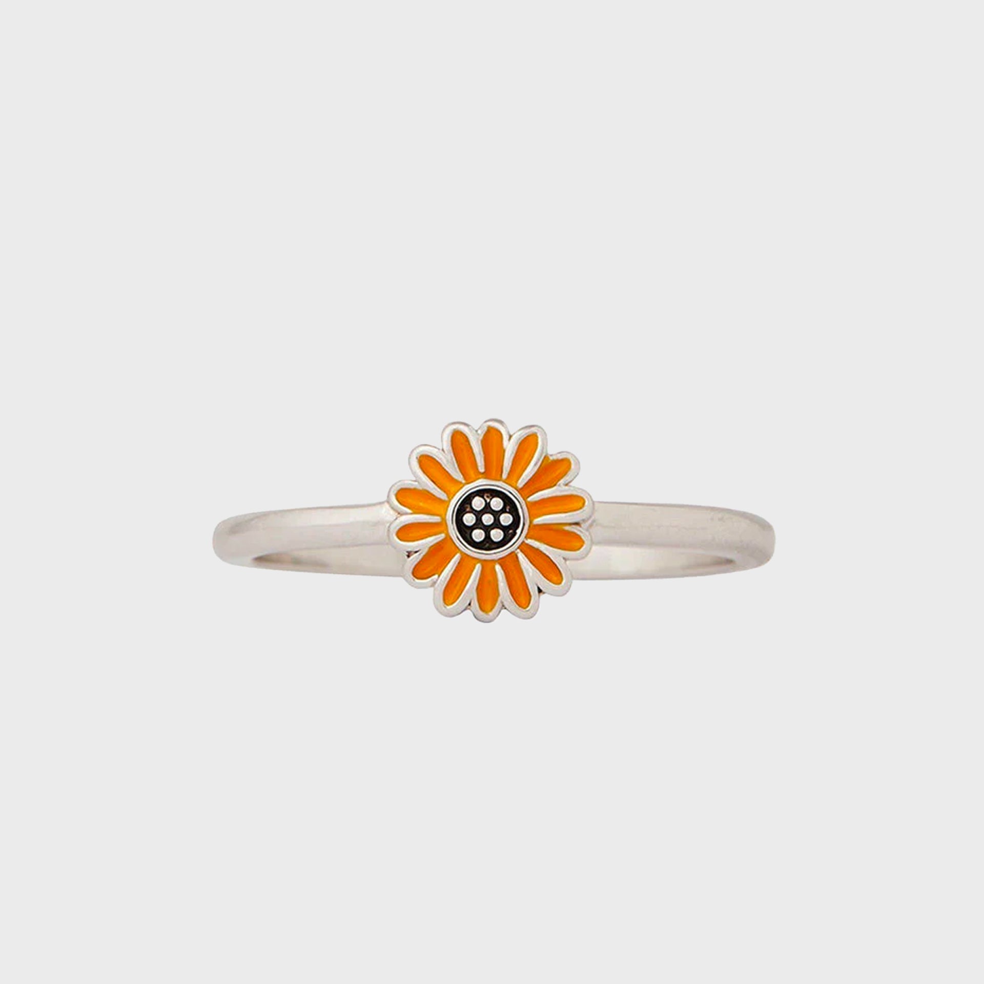 Pura Vida Enamel Sunflower Ring - Silver - ManGo Surfing