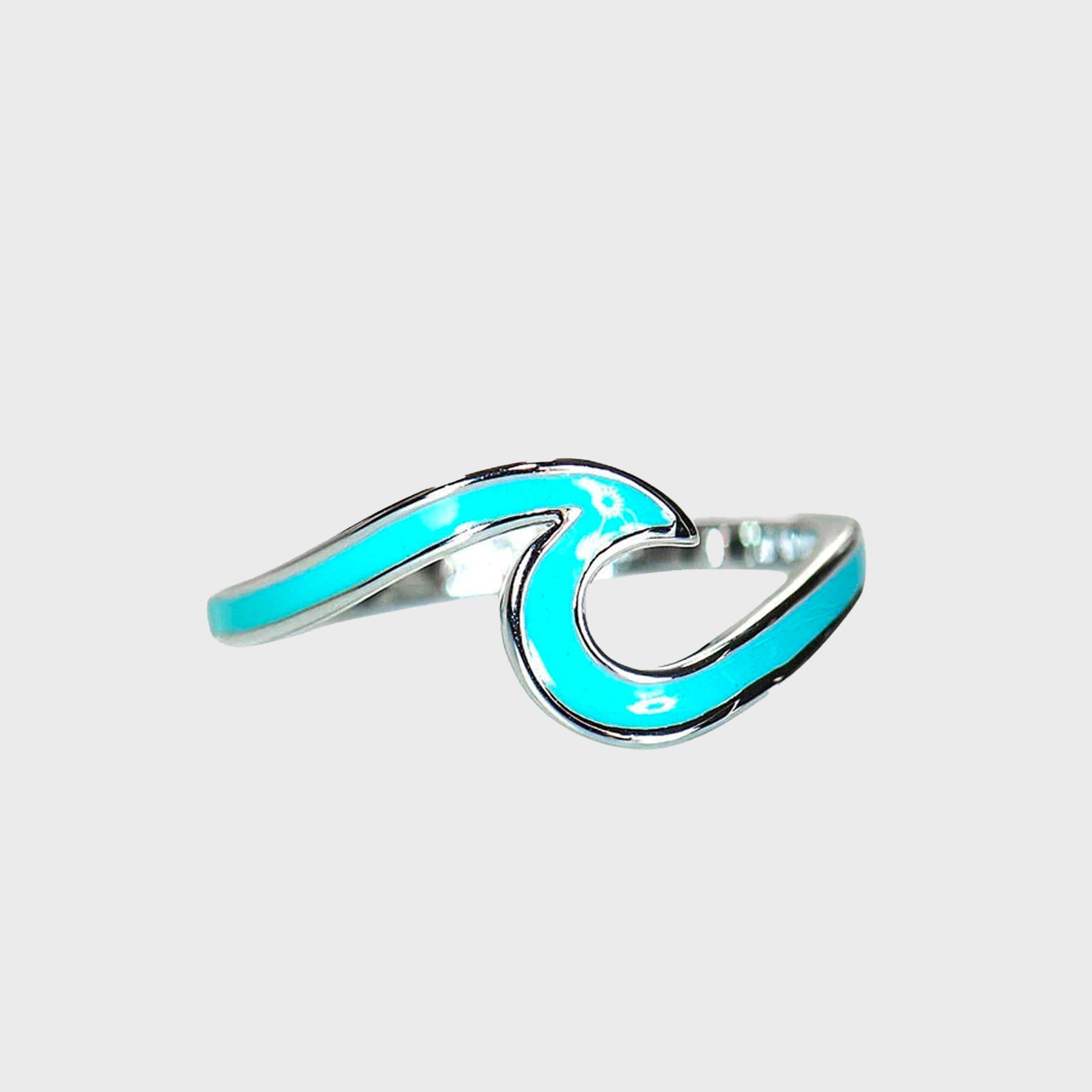 Pura Vida Enamel Wave Ring - Silver - ManGo Surfing