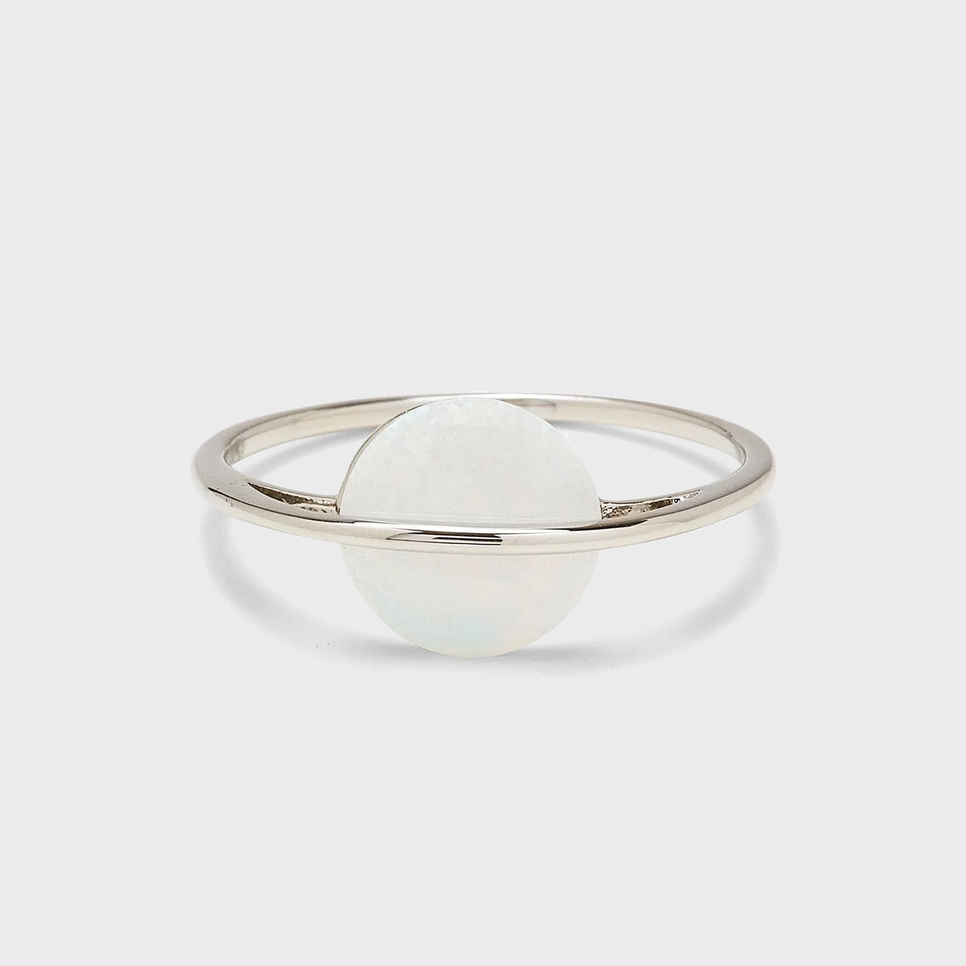 Pura Vida Opal Saturn Ring - Silver/White - ManGo Surfing