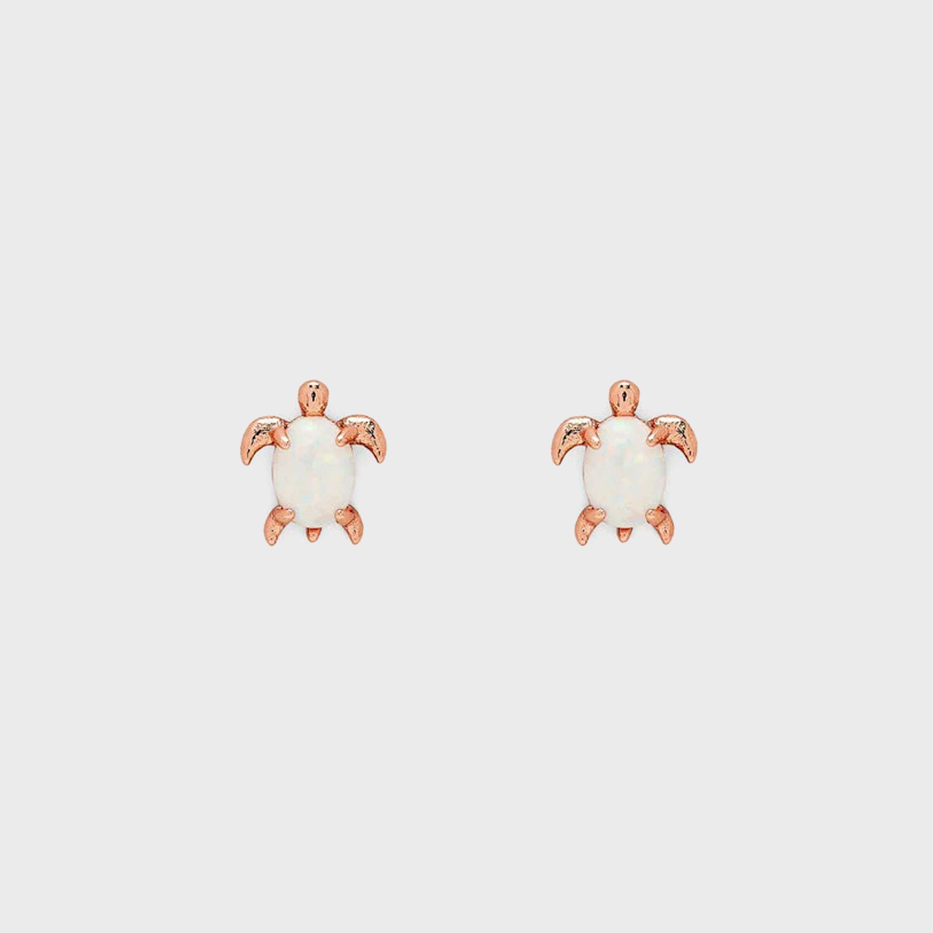 Pura Vida Opal Sea Turtle Earrings - Rose/Gold Opal - ManGo Surfing